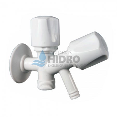 CANILLA LAVARROPA PVC DOBLE GINYPLA