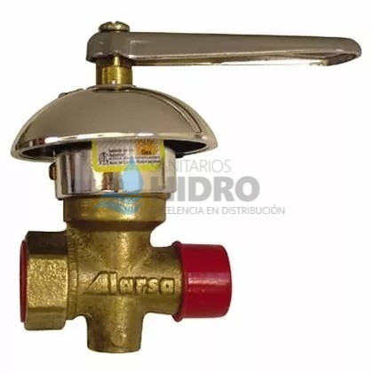 LLAVE GAS 1/2" CON CAMPANA ALARSA