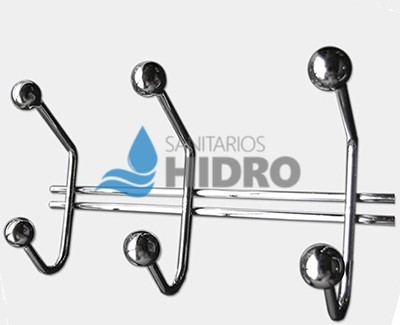 PERCHERO EUROPEO 3 GANCHOS-CROMADO