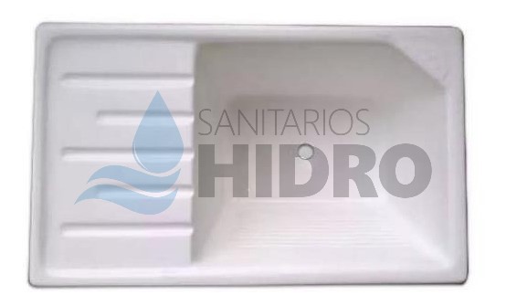 PILETA LAVADERO BLANCA MESADA DEREC