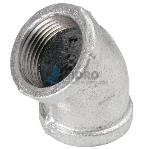 CODO GALVANIZADO 2" A 45°