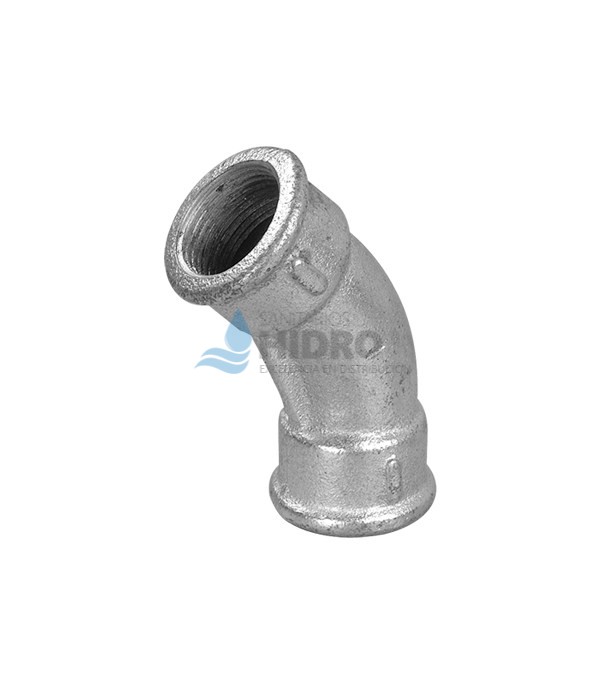 CURVA GALVANIZADO 1" A 45°