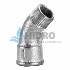 CURVA GALVANIZADO 1" A 45° M-H