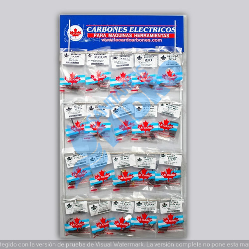 EXHIBIDOR CARBONES 20 (3PARES C/U)
