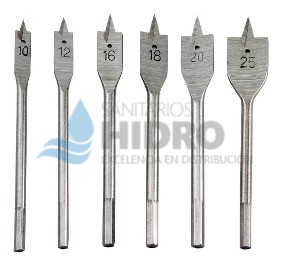 MECHA PALETA P/MADERA 6 PZ.1/4 A 1