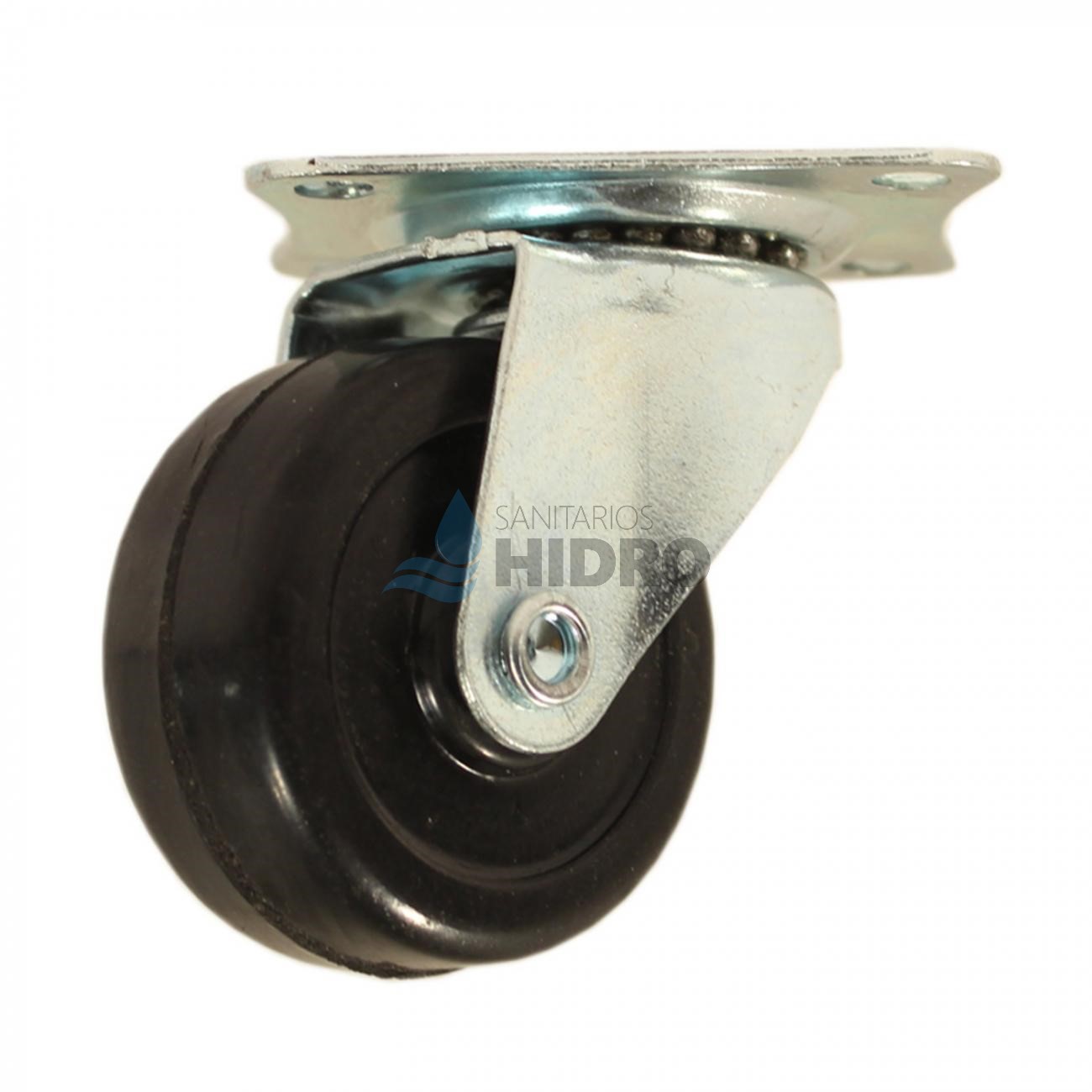 RUEDA GOMA C/BASE 25MM NP (4U)
