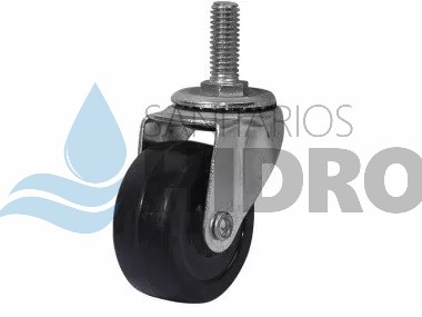 RUEDA GOMA C/ROSCA 25MM NT (4U)