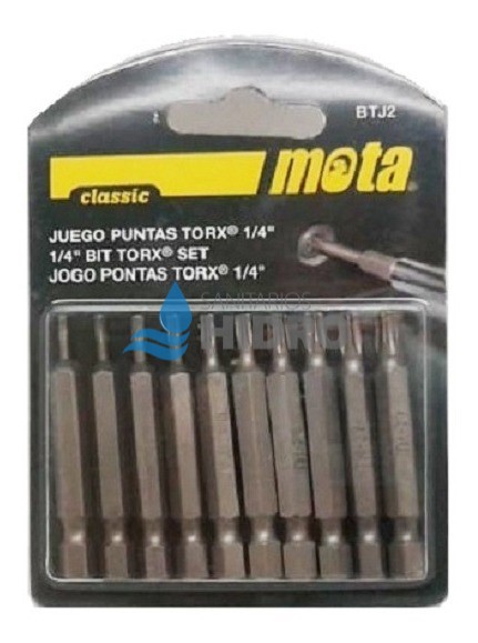 PUNTA TORX 10PZS ENC1/4" 50MM MOTA