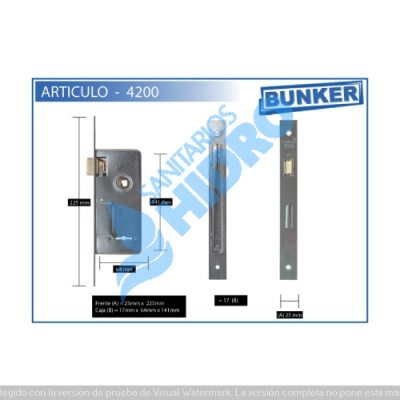 CERRADURA BUNKER  4200 (1U)IZQUIERD
