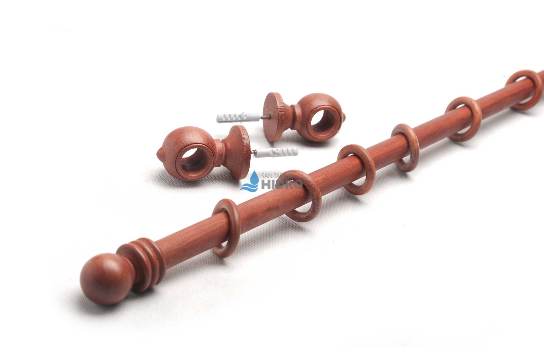 BARRAL MADERA C/SOPORTES 22MM 1.4MT