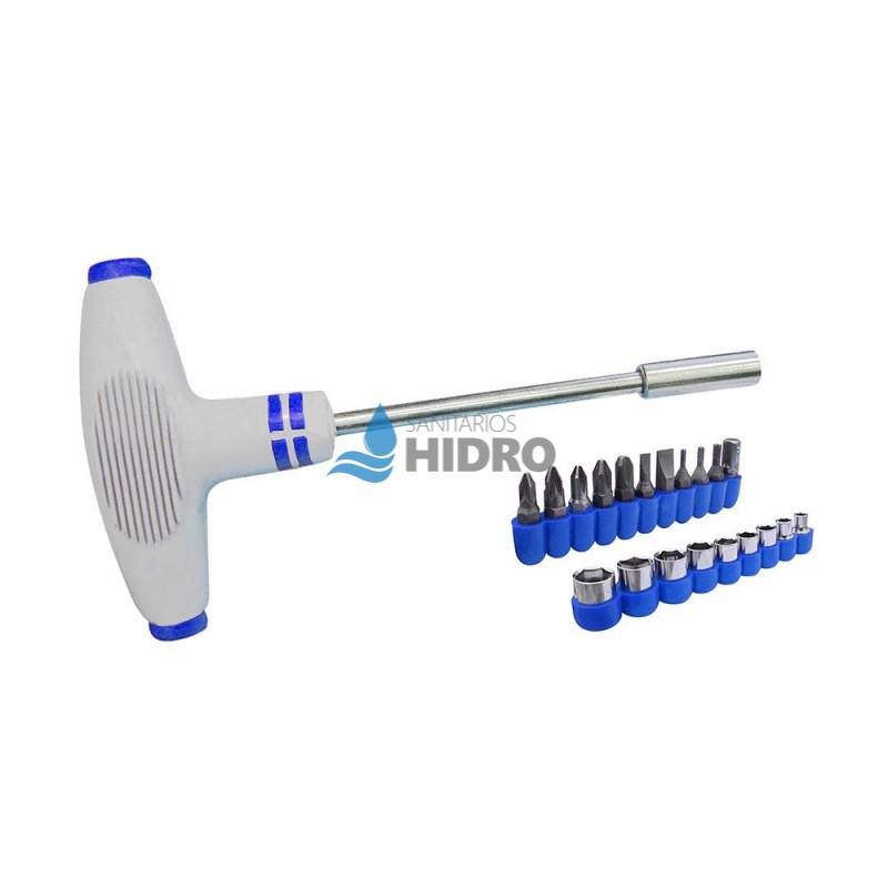 LLAVE "T" CON PUNTAS Y TUBOS 21PZ